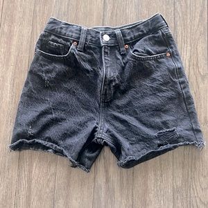 High-Rise Old Navy Jean Black Shorts